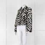 Paule Ka Black and Cream Zebra Frock Jacket