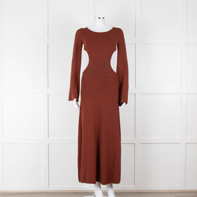 Cult Gaia Dark Tan Ember Carla Dress