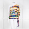 Halston Heritage Multi Coloured Tie Dye One Shoulder Blouse
