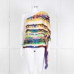 Halston Heritage Multi Coloured Tie Dye One Shoulder Blouse