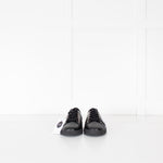 Dolce & Gabbana Black Leather Laceup Trainers