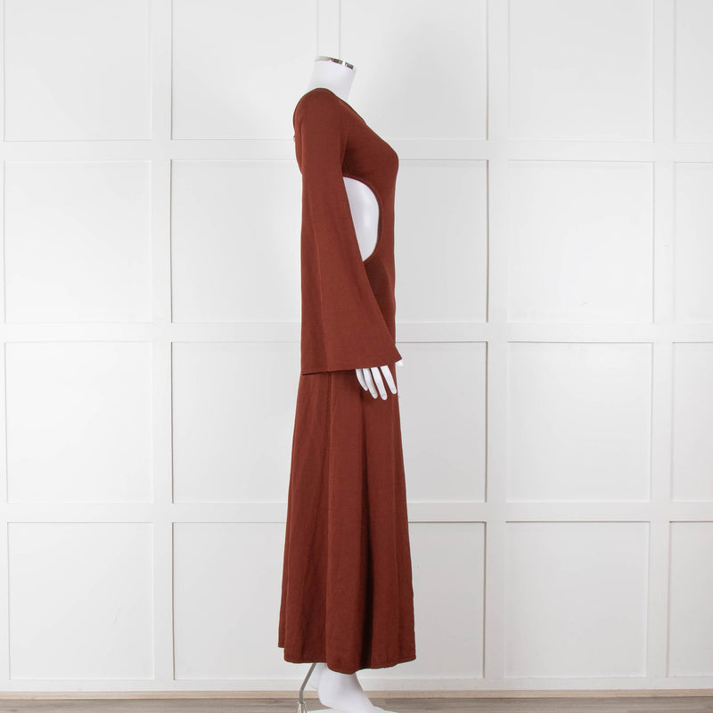 Cult Gaia Dark Tan Ember Carla Dress