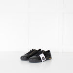 Dolce & Gabbana Black Leather Laceup Trainers