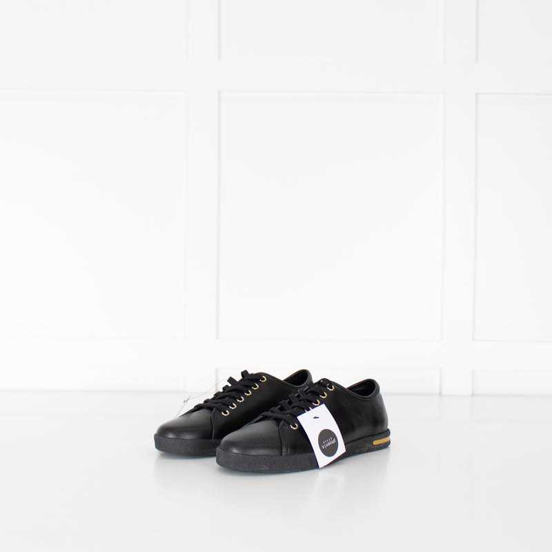 Dolce & Gabbana Black Leather Laceup Trainers