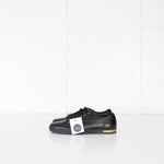 Dolce & Gabbana Black Leather Laceup Trainers