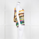 Halston Heritage Multi Coloured Tie Dye One Shoulder Blouse
