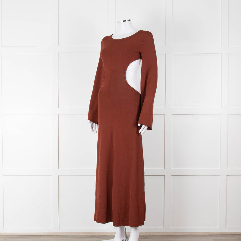 Cult Gaia Dark Tan Ember Carla Dress