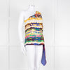 Halston Heritage Multi Coloured Tie Dye One Shoulder Blouse