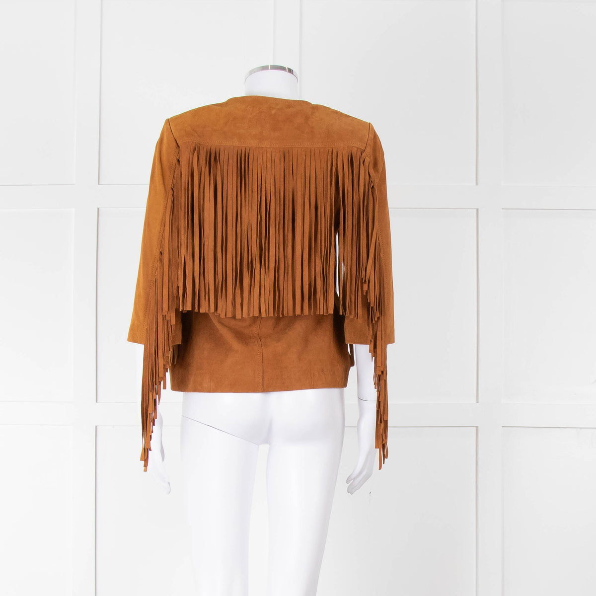 Noora Tan Suede Fringe Jacket