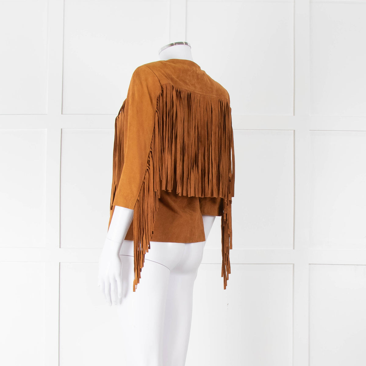 Noora Tan Suede Fringe Jacket