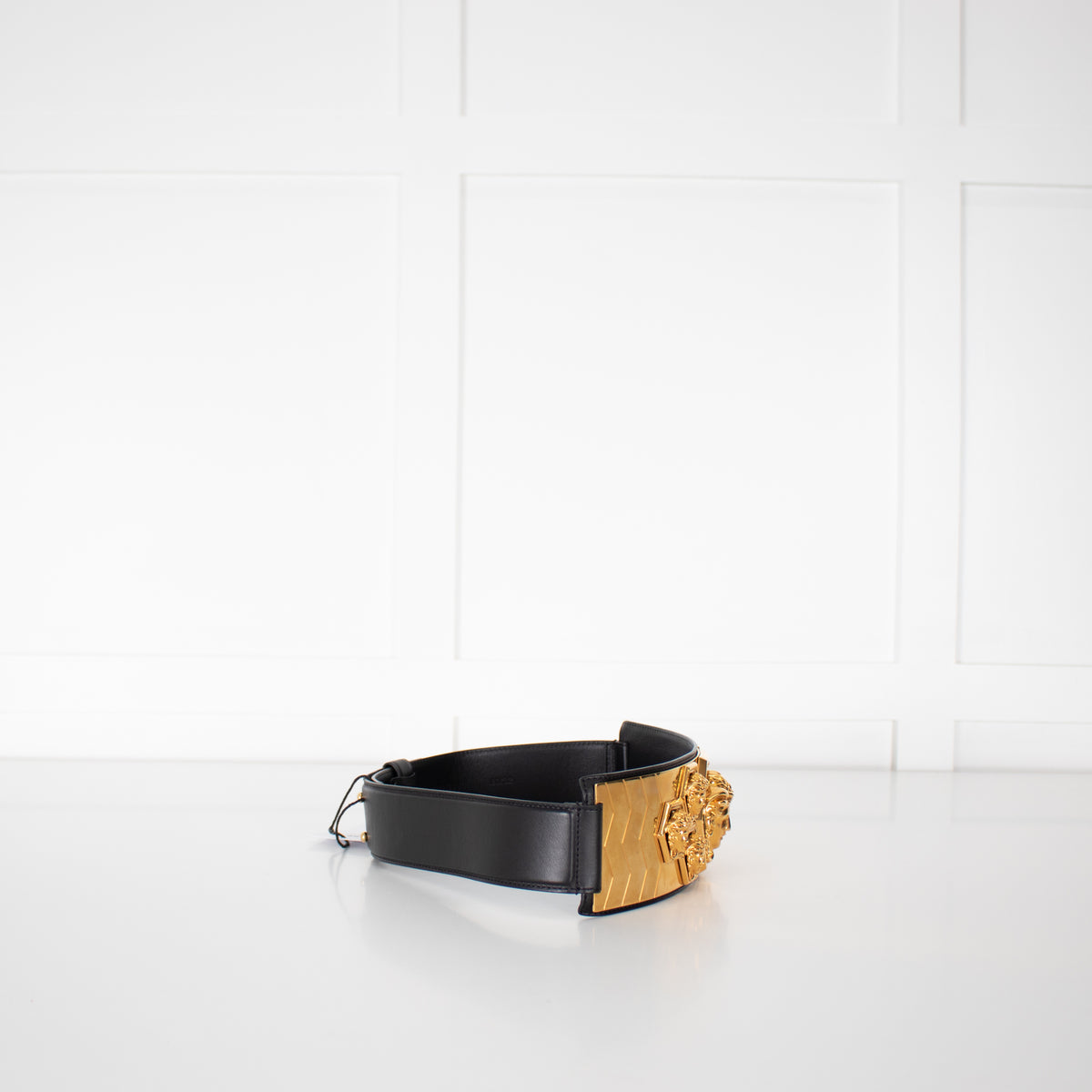 Versace Black Gold Haas Brothers Wide Belt