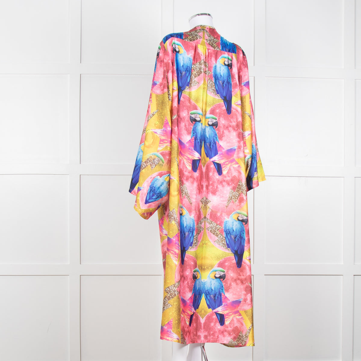 Camille Defago Silky Parrot Print Robe