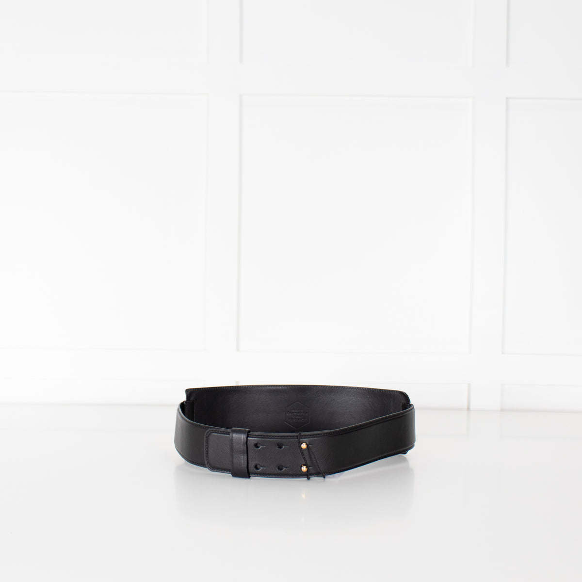 Versace Black Gold Haas Brothers Wide Belt