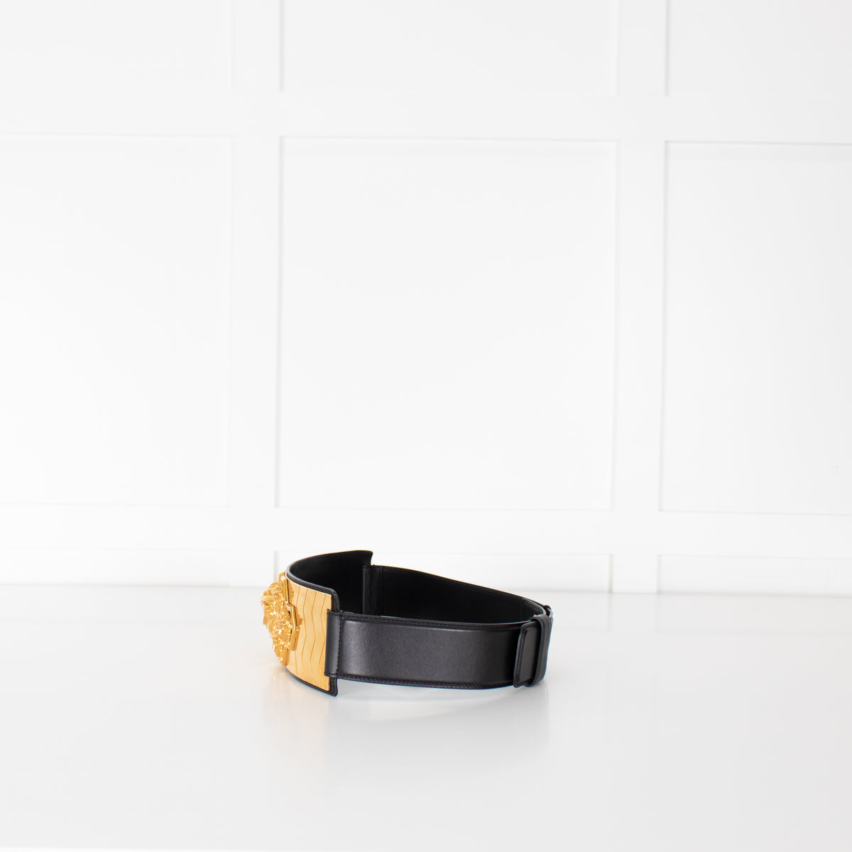 Versace Black Gold Haas Brothers Wide Belt