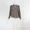 Marella Black And Cream Animal Print Blouse