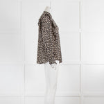 Marella Black And Cream Animal Print Blouse