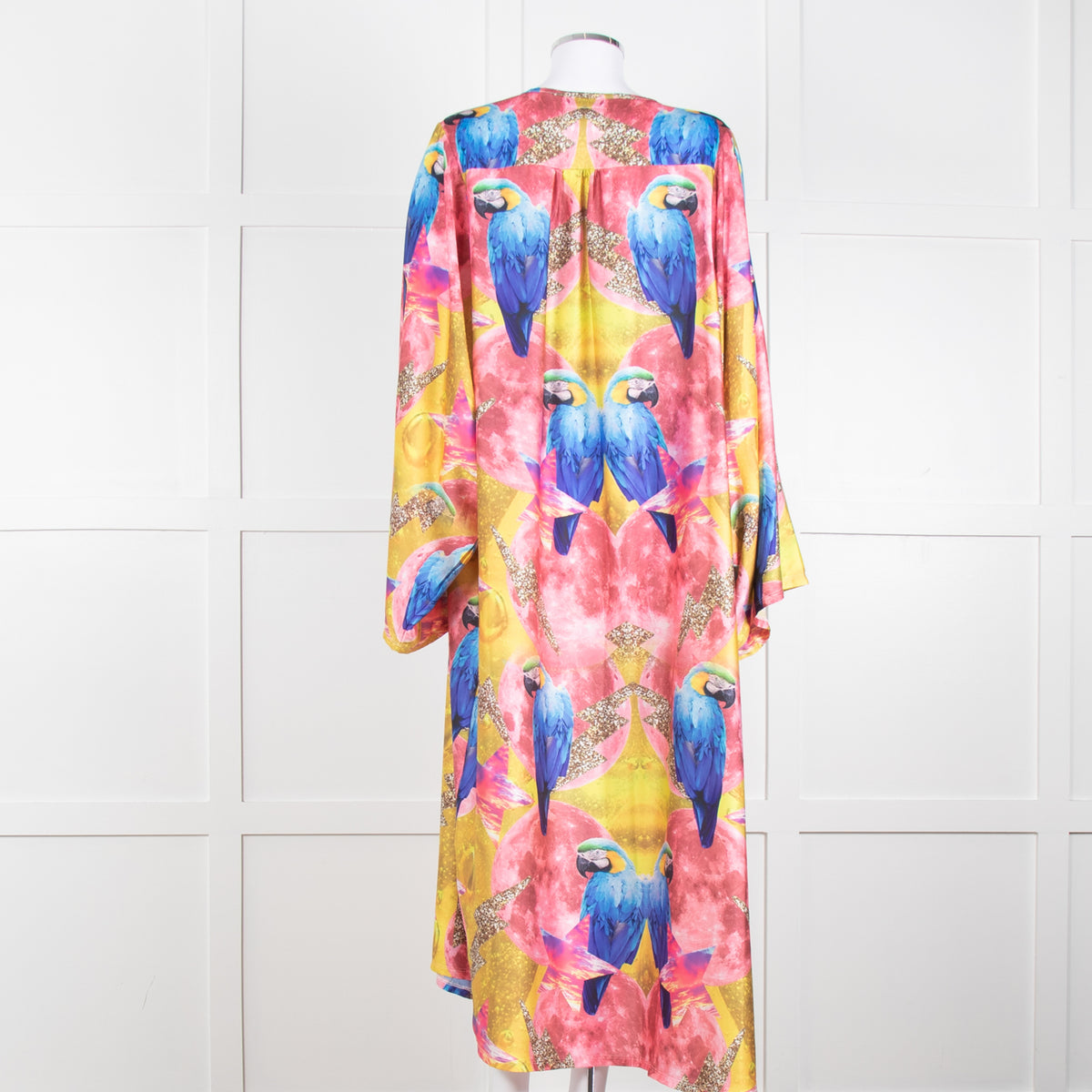 Camille Defago Silky Parrot Print Robe