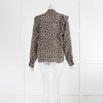 Marella Black And Cream Animal Print Blouse