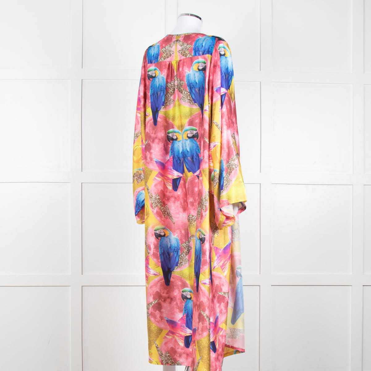 Camille Defago Silky Parrot Print Robe
