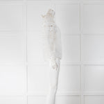 Maje White Lace Long Sleeve Top With Vest