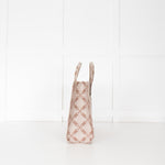 Michael Kors Beige Brown Gigi Empire Logo Jacquard Tote Bag