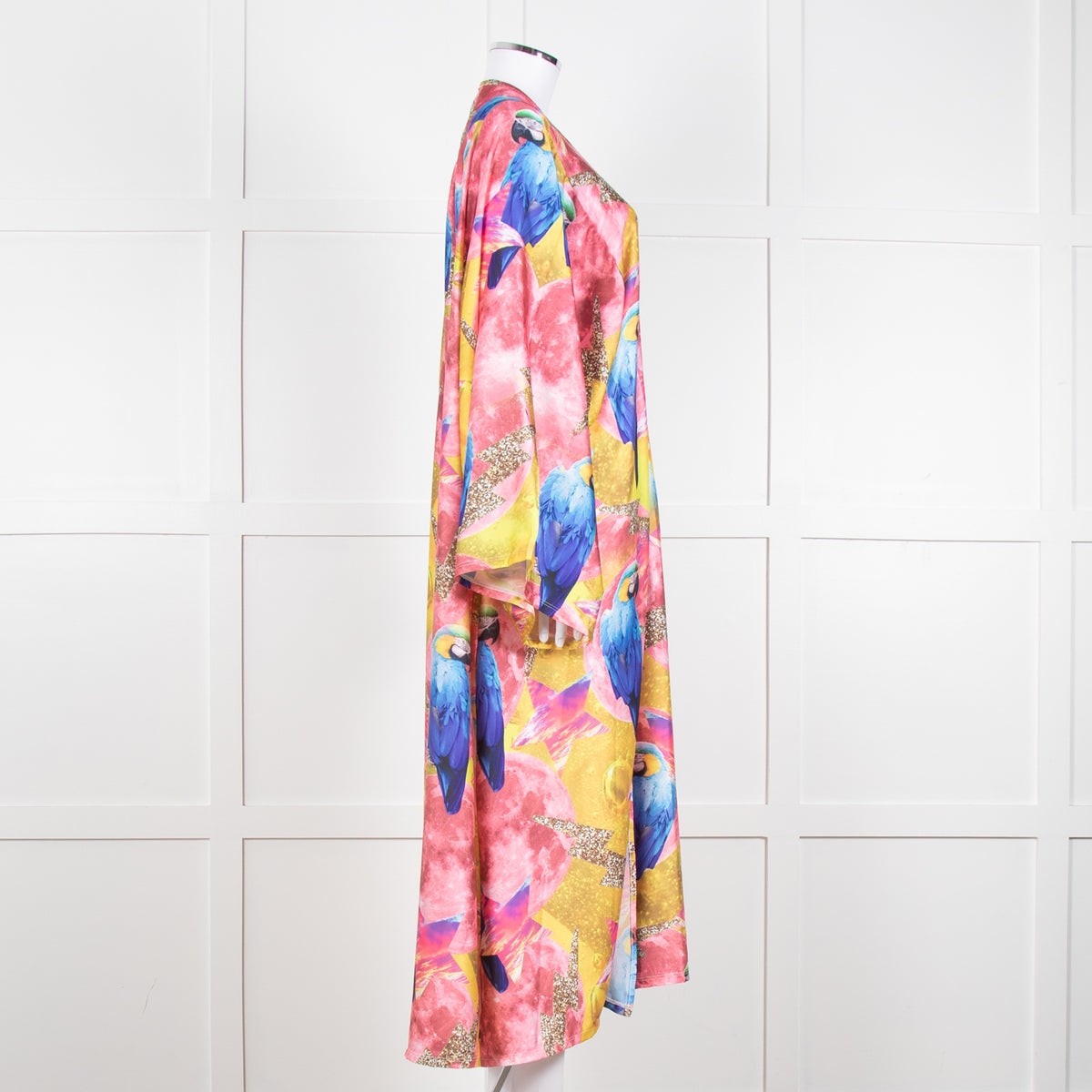 Camille Defago Silky Parrot Print Robe