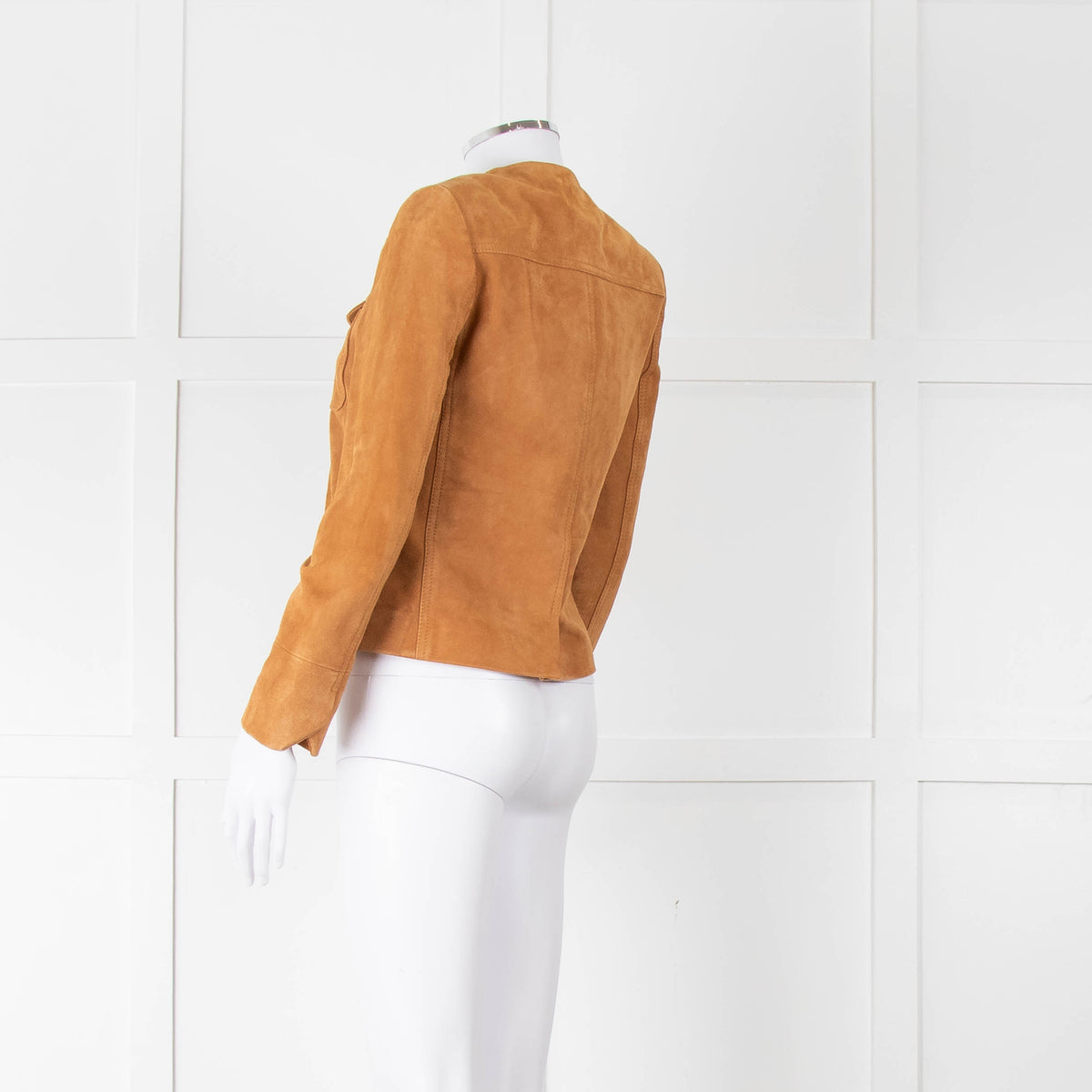 Zadig & Voltaire Tan Lamb Suede Studded Jacket