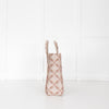 Michael Kors Beige Brown Gigi Empire Logo Jacquard Tote Bag