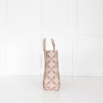 Michael Kors Beige Brown Gigi Empire Logo Jacquard Tote Bag