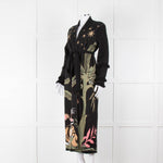 Hayley Menzies Black Tiger Print Full Length Cardigan