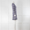 Michael Michael Kors Navy Blue and White Patterned Mini Dress