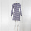 Michael Michael Kors Navy Blue and White Patterned Mini Dress
