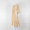 Lisa Marie Fernandez Cream And Gold Broderie Jumpsuit