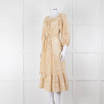 Lisa Marie Fernandez Cream And Gold Broderie Jumpsuit