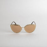 Chanel Limited Edition 18k Rose Gold Mirror Cat Eye Sunglasses
