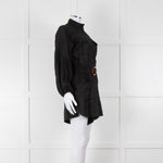 Zimmermann Black Linen Playsuit with Belt