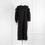 Mother Of Pearl Black Pearl Detail Cotton Sweatshirt Dress