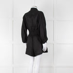 Zimmermann Black Linen Playsuit with Belt