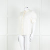 Rebecca Vallance Cream Scallop Trim Puff Sleeve Blouse