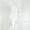 Rebecca Vallance Cream Scallop Trim Puff Sleeve Blouse
