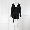Diane Von Furstenberg Black Frilled Playsuit