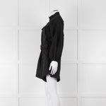 Zimmermann Black Linen Playsuit with Belt