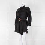 Zimmermann Black Linen Playsuit with Belt
