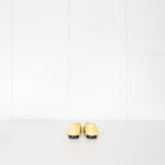 Chanel Yellow Tweedy Black Toe Ballerina Shoes