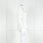 Rebecca Vallance Cream Scallop Trim Puff Sleeve Blouse