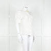 Rebecca Vallance Cream Scallop Trim Puff Sleeve Blouse