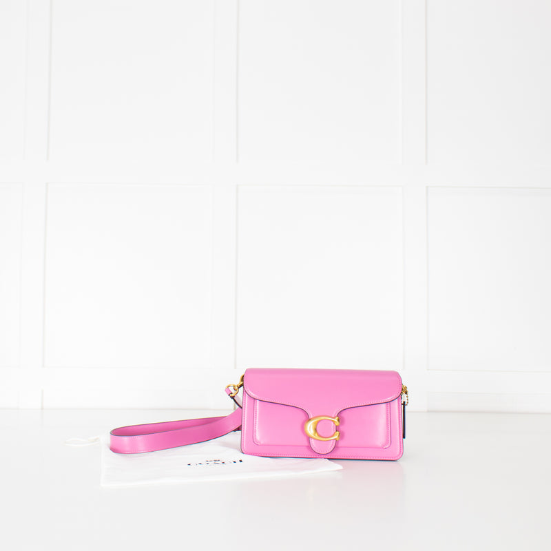 Coach Pink Tabby Chain Clutch Leather Bag