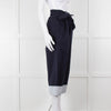 Loewe Navy Wide Leg Trousers With Turnup