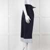 Loewe Navy Wide Leg Trousers With Turnup