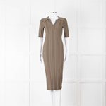 Remain by Birger Christensen Khaki Jumbo Rib Short Sleeve Knit Dress